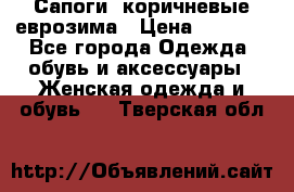 Сапоги ,коричневые еврозима › Цена ­ 1 000 - Все города Одежда, обувь и аксессуары » Женская одежда и обувь   . Тверская обл.